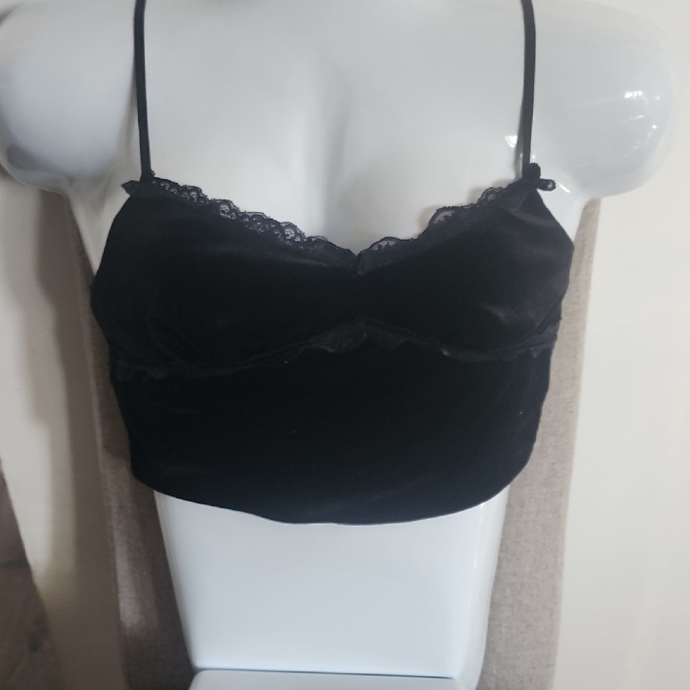 Elegant Black Lace Trim Camisole